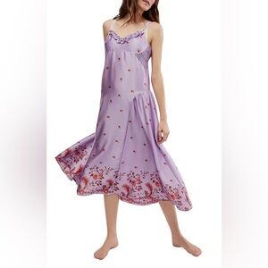 Free People Intimately  On My Own Satin  Maxi Dress